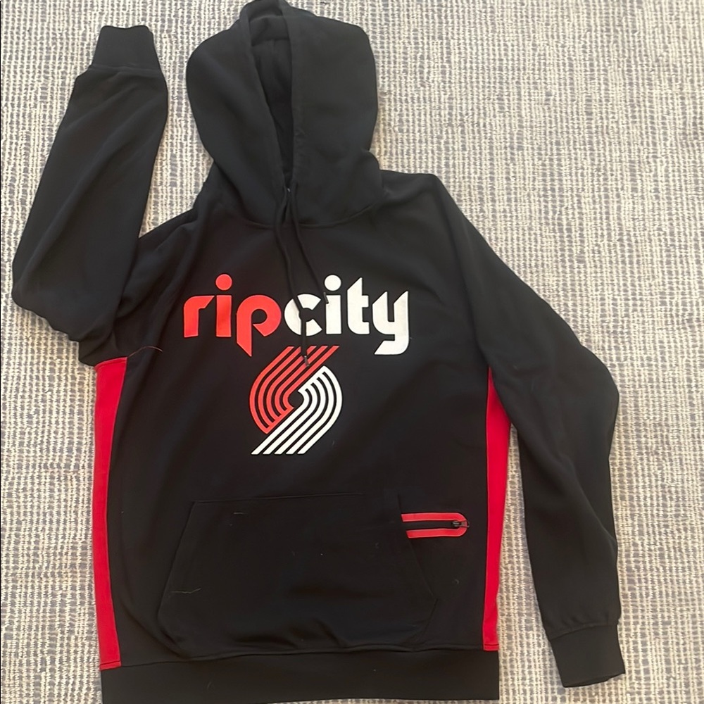 Black and Red Rip City Hoodie